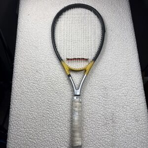 HEAD Ti-S4 Titanium Tennis Racquet Yellow Black Silver Grip Softac 4 1/2 Grip